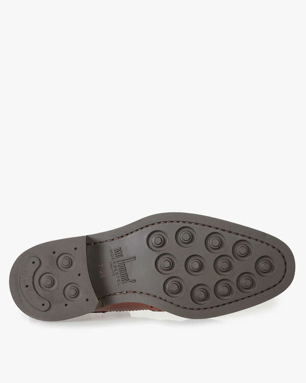 Boot geprint leer cognac