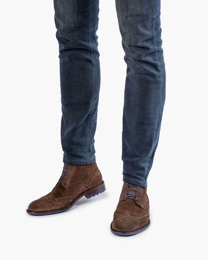 Su&egrave;de veterboot donker taupe/bruin