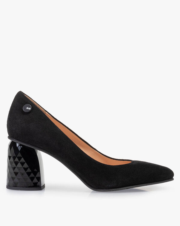 Pumps suede leather black