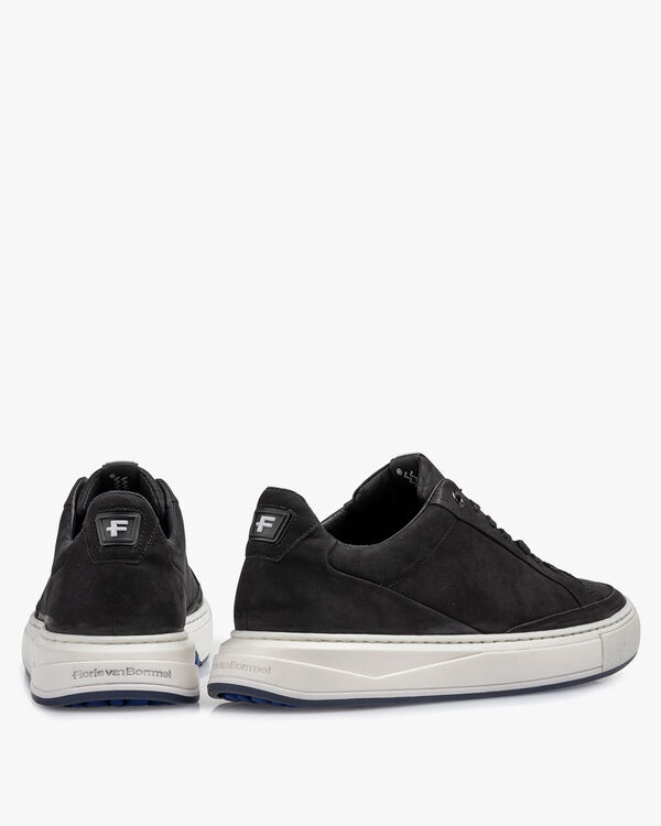 Sneaker nubuckleer zwart