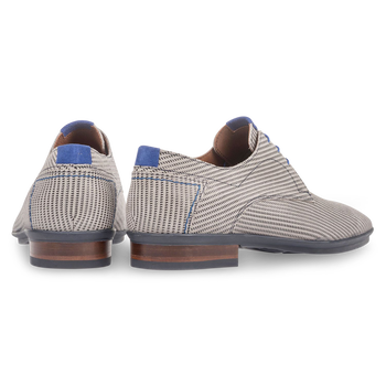 Beige su&egrave;de veterschoen