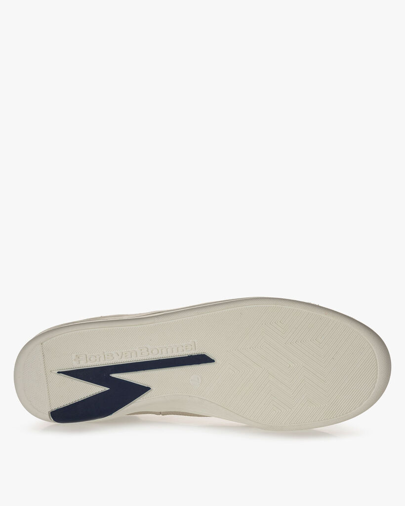 Sneaker geprint leer naturel