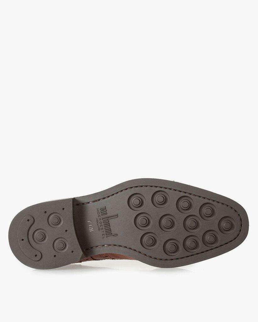 Leren brogue veterschoen cognac