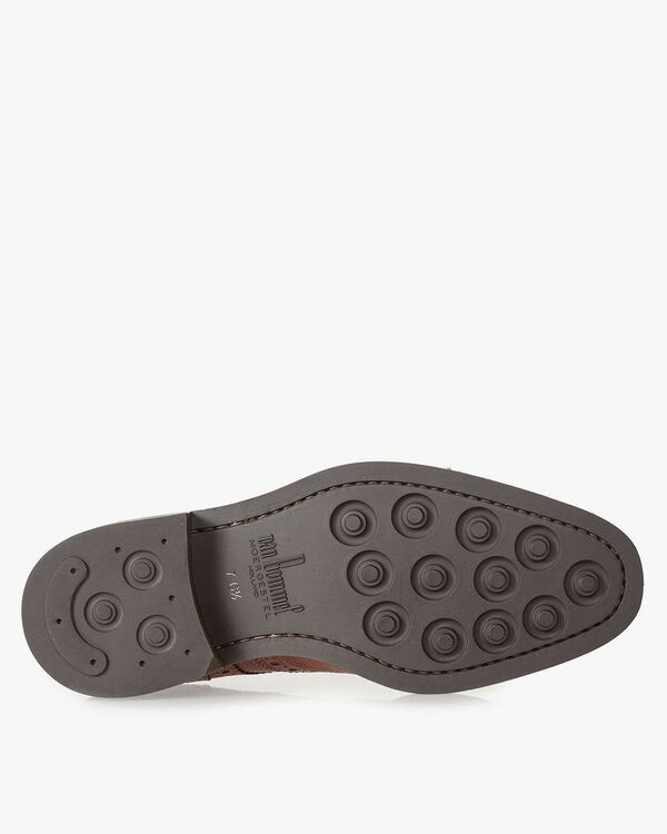 Leren brogue veterschoen cognac