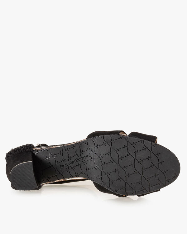 Sandal suede leather black