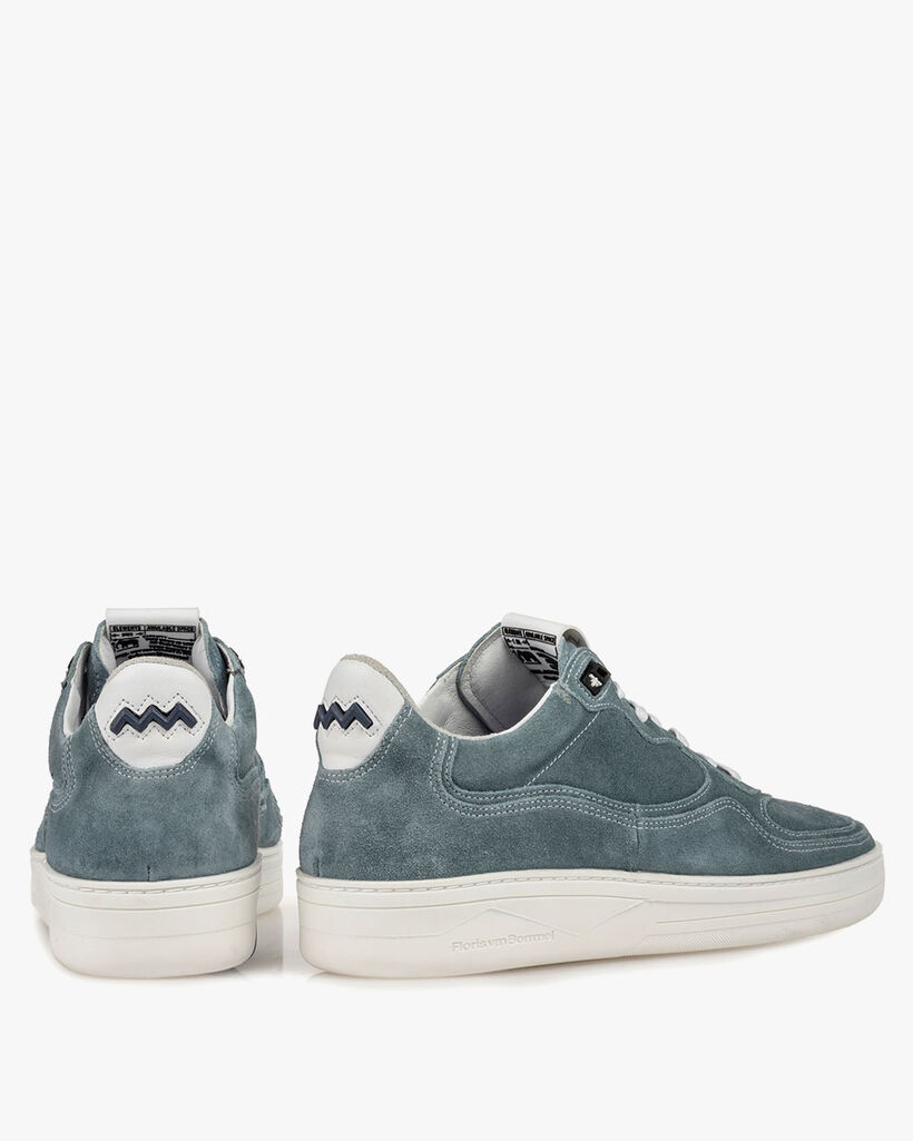 Sneaker su&egrave;de turquoise