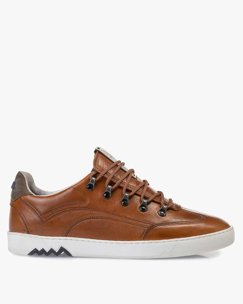 Hiking sneaker leer cognac