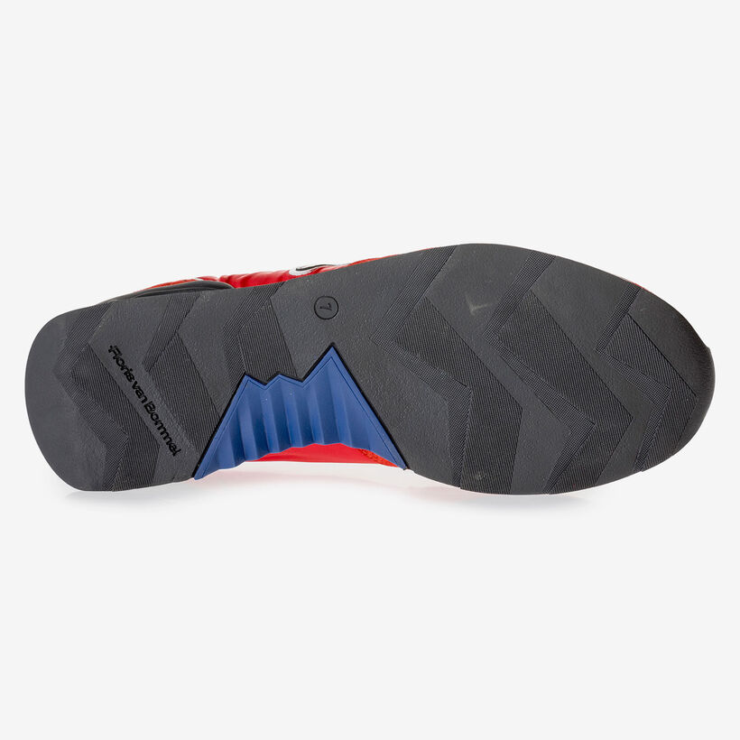 Red suede leather sneaker