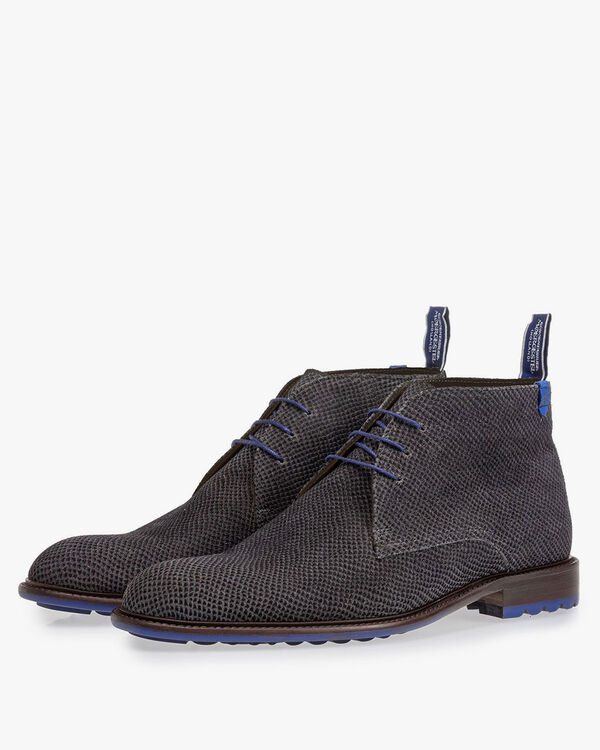 Veterboot grijs met print