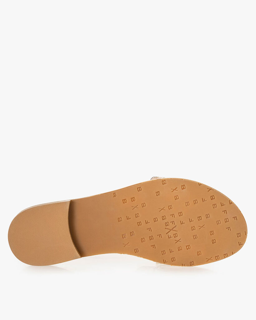 Slipper geprint leer roze