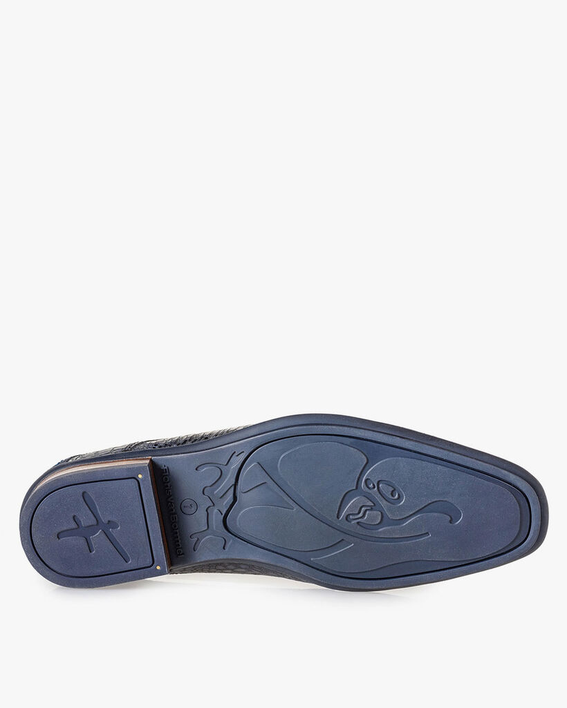 Veterboot met print blauw