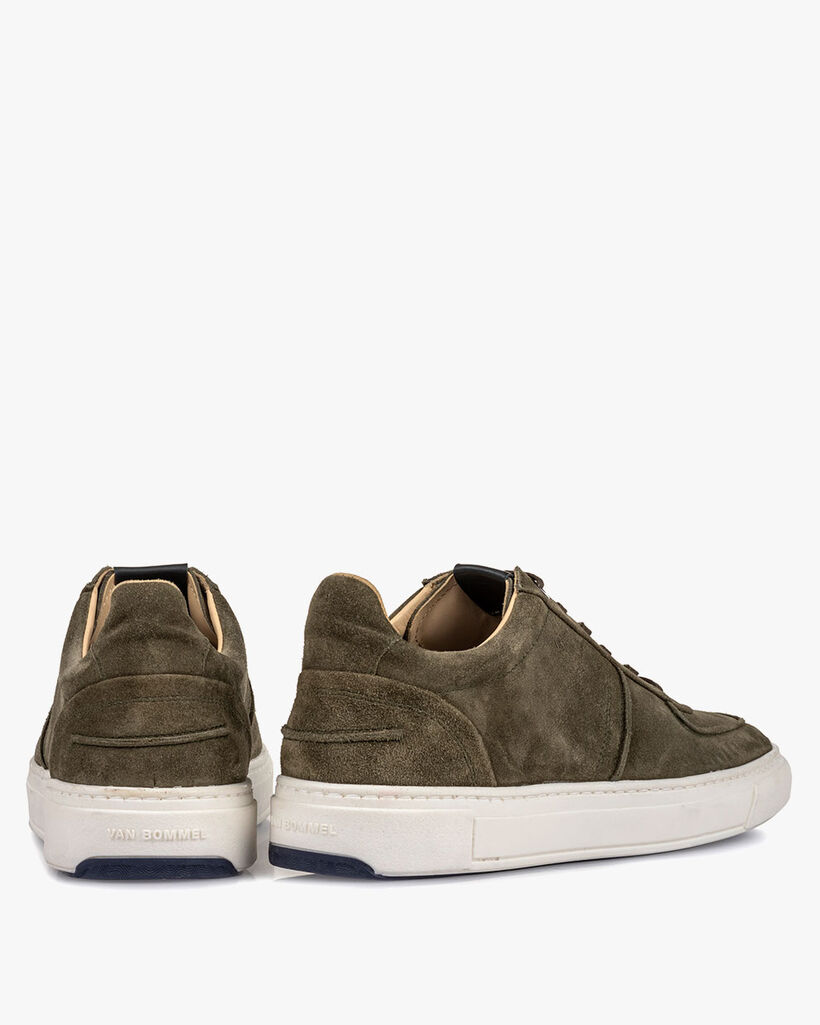 Sneaker groen su&egrave;de