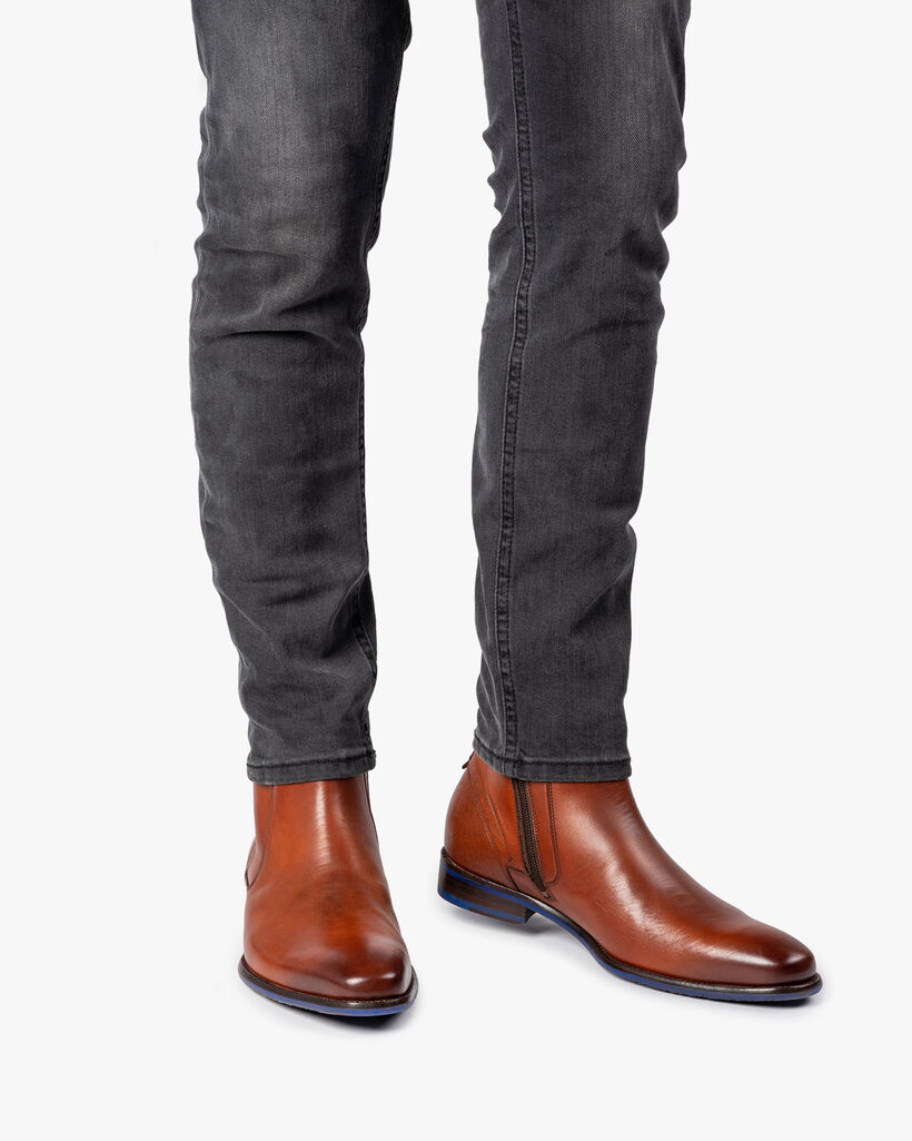 Chelsea boot cognac kalfsleer