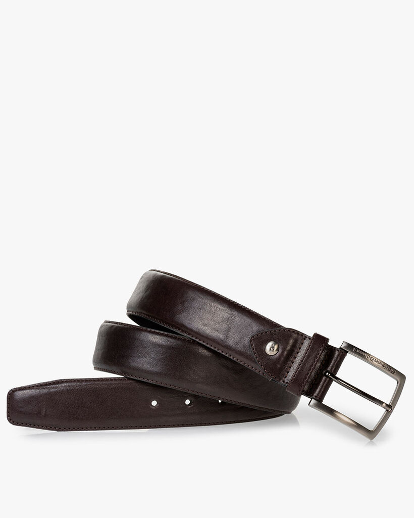 Belt leather dark brown