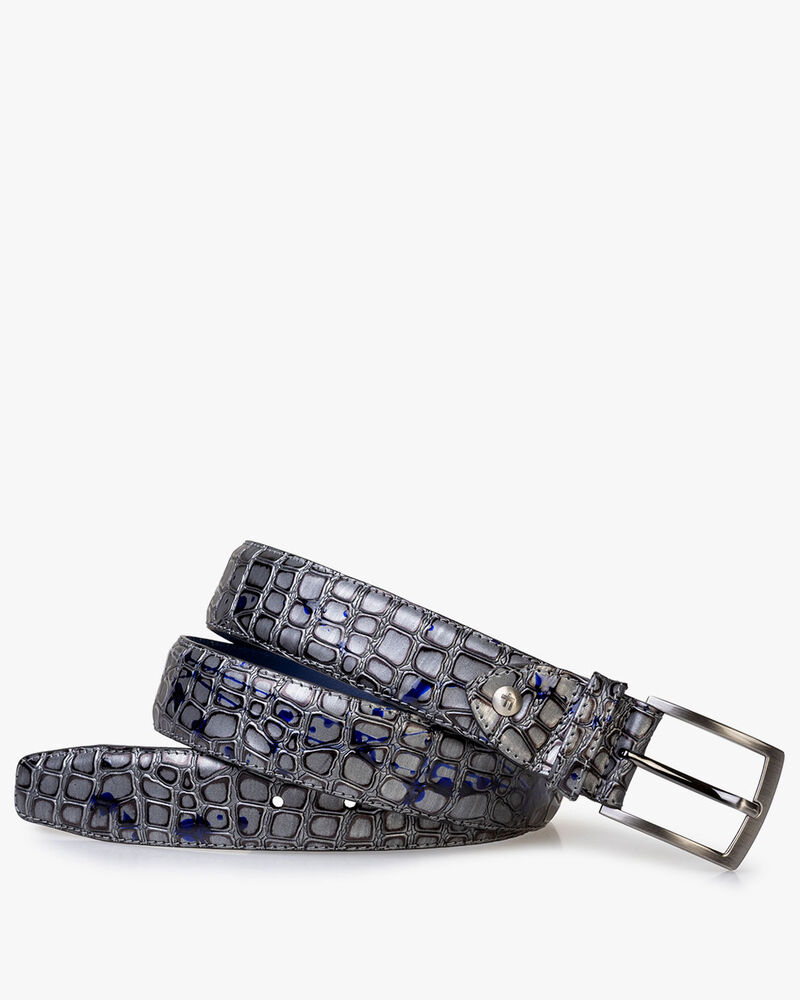 Belt metallic grey