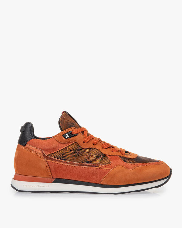 Sneaker nubuckleer roest