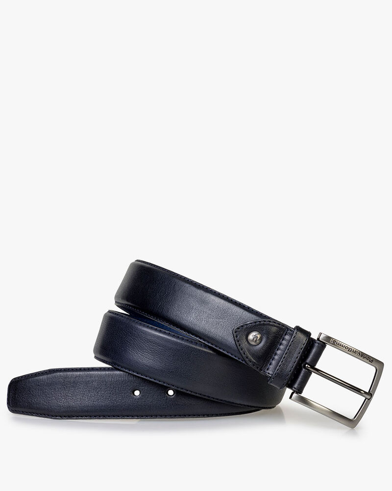 Riem kalfsleer donkerblauw