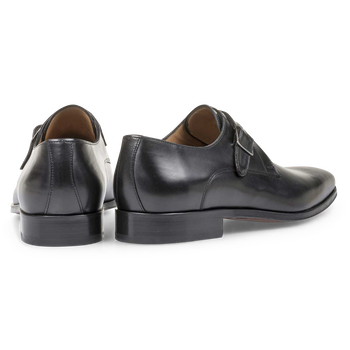 Monk strap calf leather black