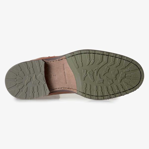 Wol gevoerde cognac leren veterboot