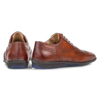 Veterschoen kalfsleer cognac