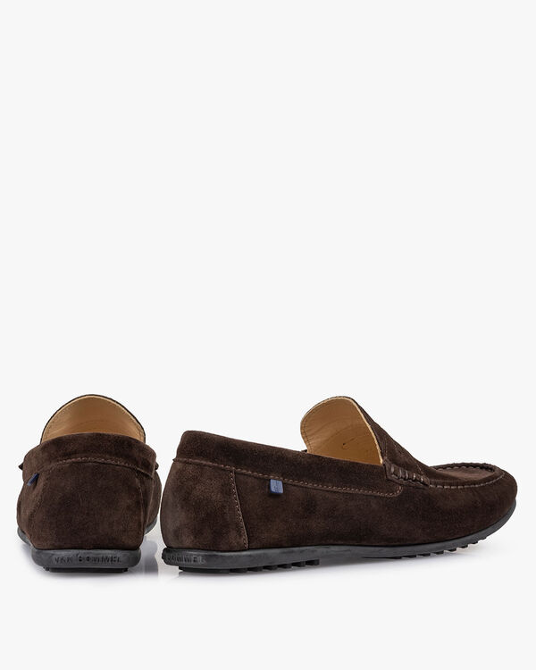 Mocassin su&egrave;de donkerbruin