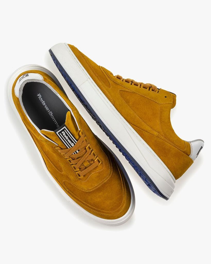 Sneaker geel su&egrave;de