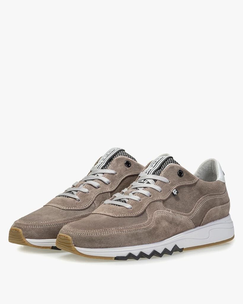 Nineti taupe suede leather