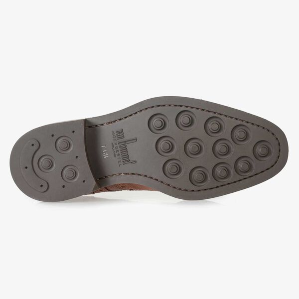 Leren brogue veterschoen cognac