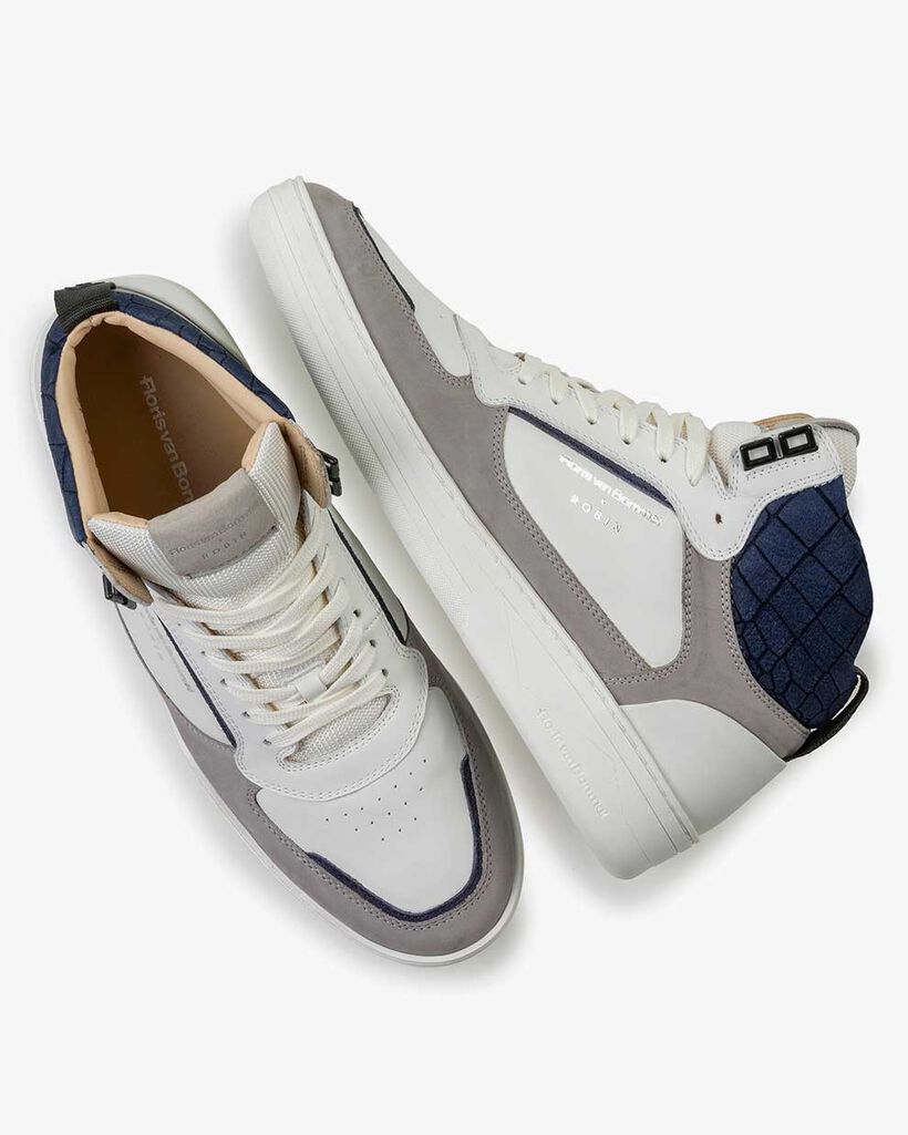 High top sneaker Kalfsleer wit