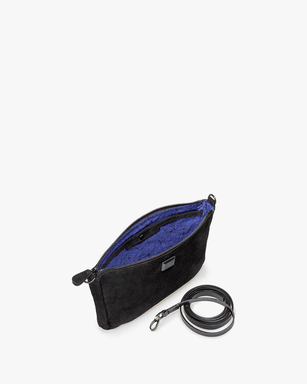 Cross body tas su&egrave;de zwart