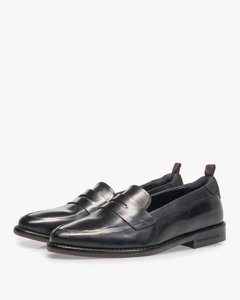 Zwarte kalfsleren loafer