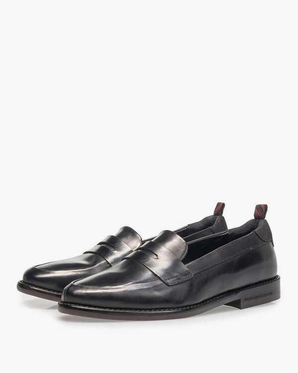 Zwarte kalfsleren loafer