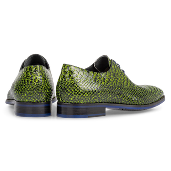 Lace shoe snake print dark yellow