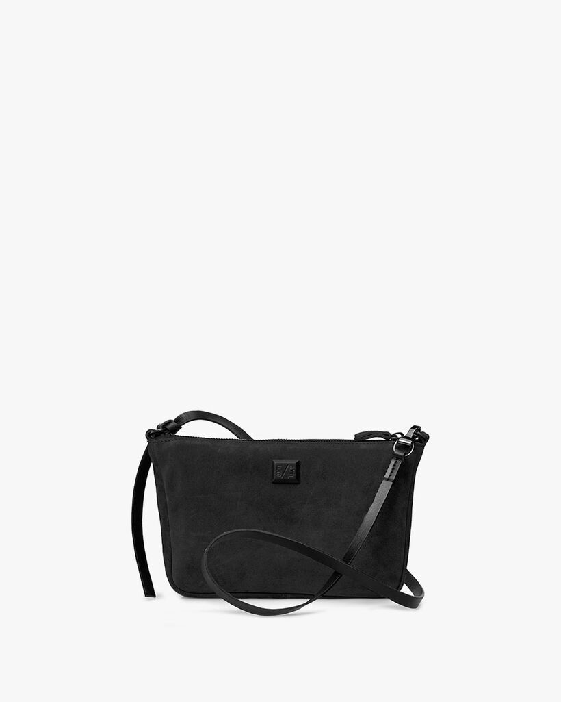 Cross body tas su&egrave;de zwart