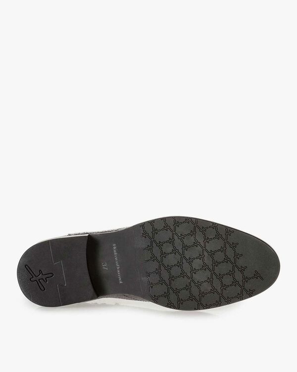 Silver-coloured Chelsea boot metallic print