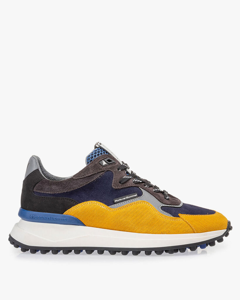 Noppi sneaker blauw/geel