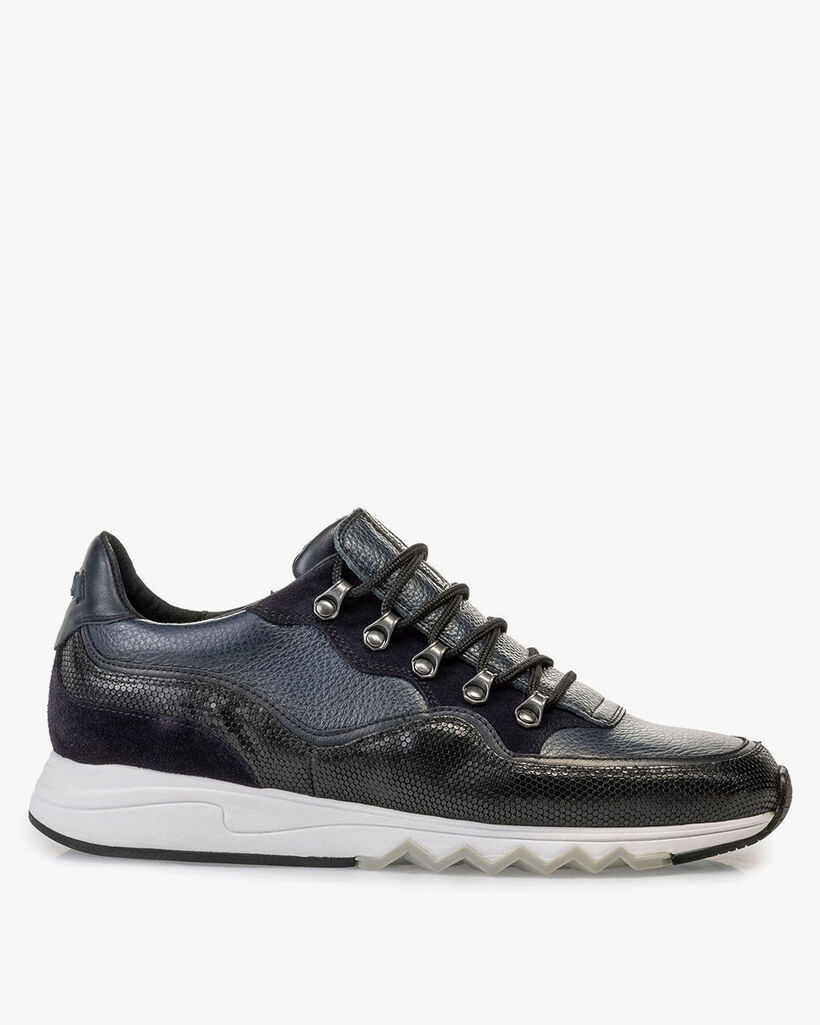 Sneaker leer blauw