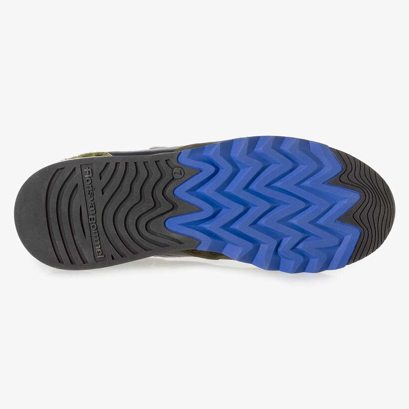 Su&egrave;de sneaker groen/geel