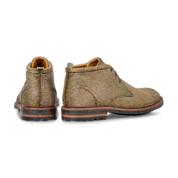 Lace boot pony taupe