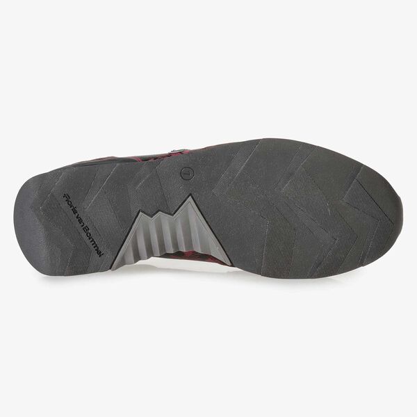 Red suede leather sneaker