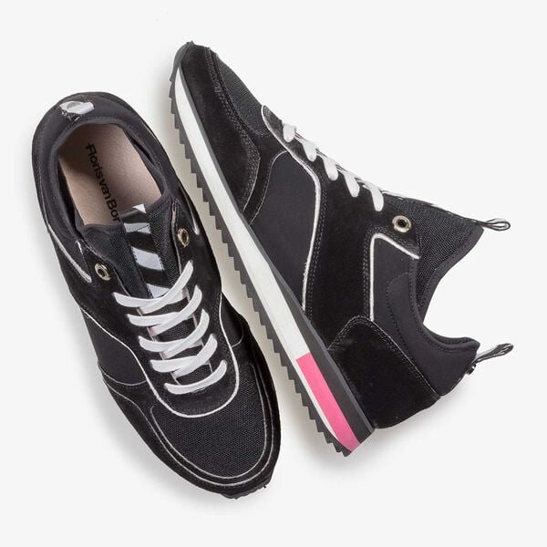 Zwarte su&egrave;de sneaker