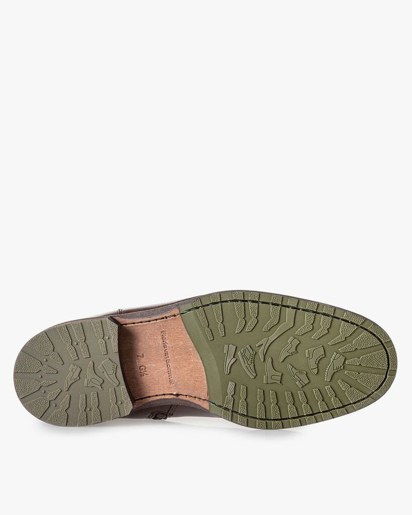 Lambskin lined brown Chelsea boot