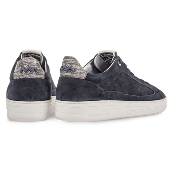 Donkerblauwe su&egrave;de sneaker