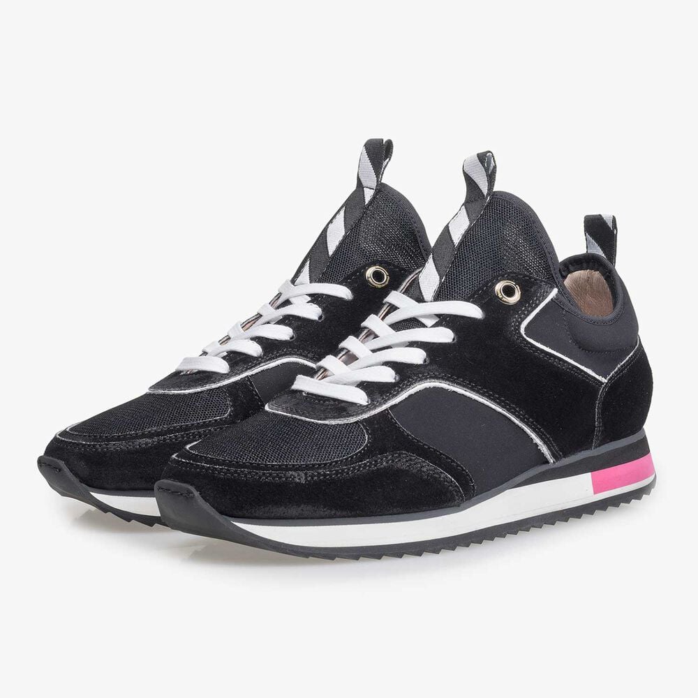 Zwarte su&egrave;de sneaker