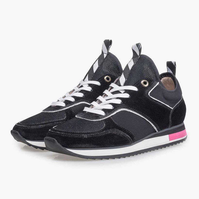 Zwarte su&egrave;de sneaker