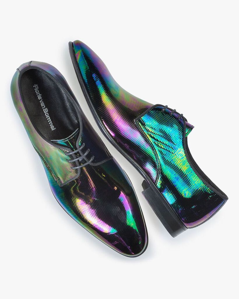 Veterschoen multi-colour lakleer