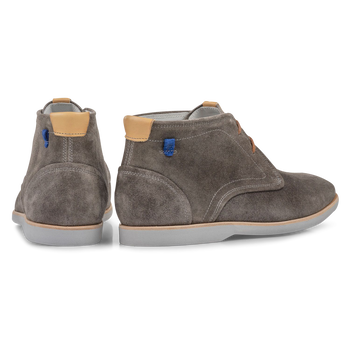 Boot suede leather dark grey