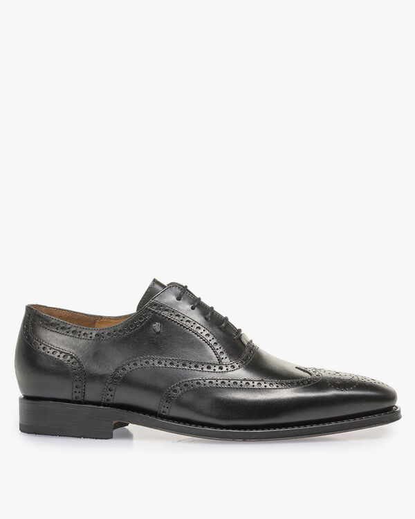 Zwarte kalfsleren brogue