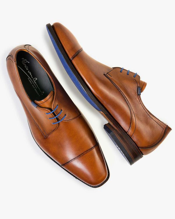 Veterschoen kalfsleer cognac