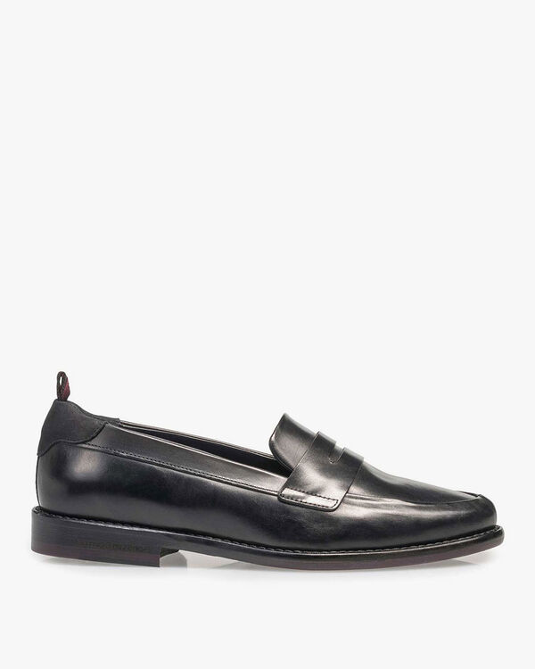 Zwarte kalfsleren loafer